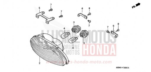 FEU ARRIERE (CBR600F/F44) CBR600F4 de 2004